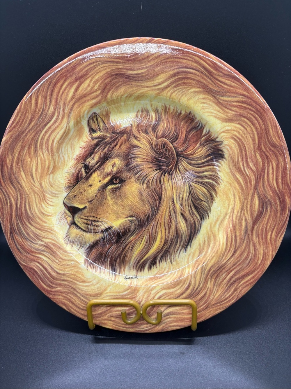 Collector Limoges Lion Plate